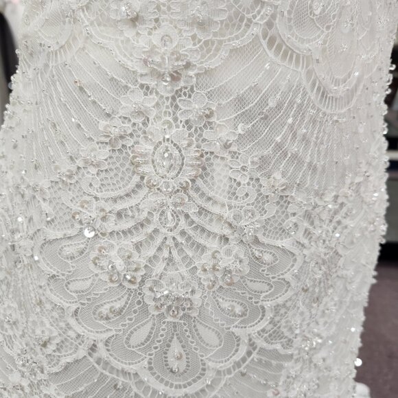 Bly Size 14 Ivory Private Label Lace Bridal Gown/Wedding Dress - Picture 5 of 10